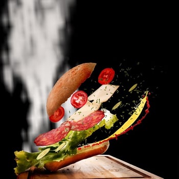 Sandwich im Flug